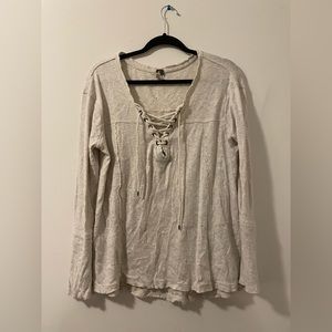 “We the Free”  Free People East Village Lace-Up Top